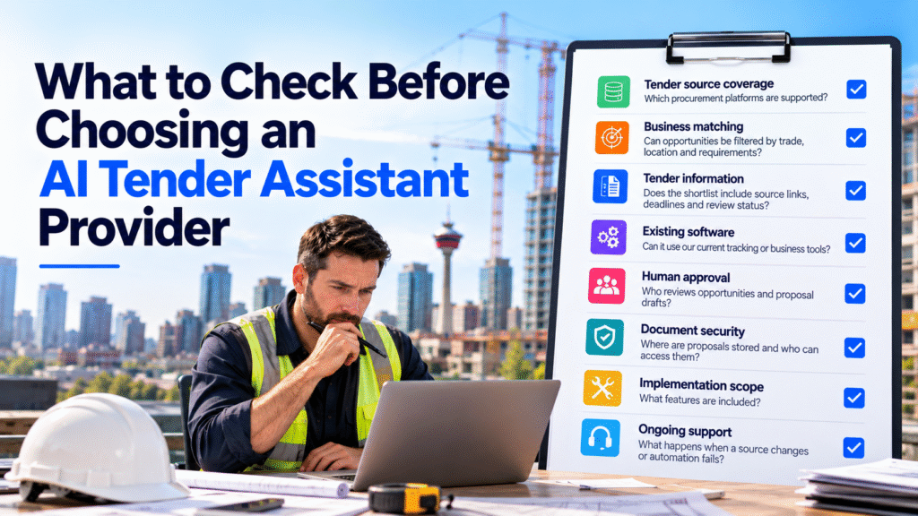 AI tender assistant for contractors